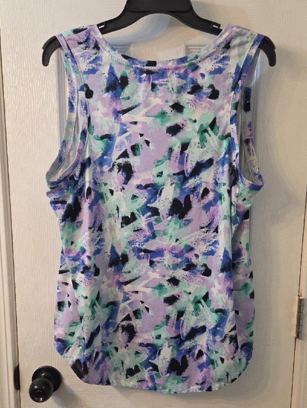Brushstroke Print Tank Top — Lavender Multi - Picture 3 of 4